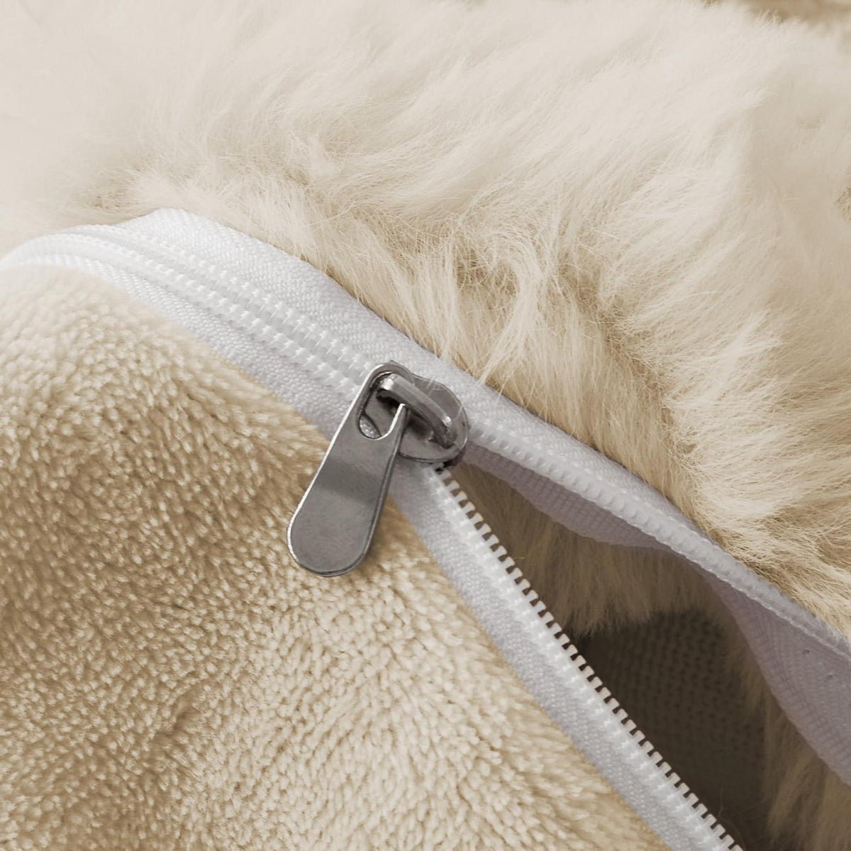 Plüsch Bettwäsche Set 155x220 - Warm & Flauschig Beige