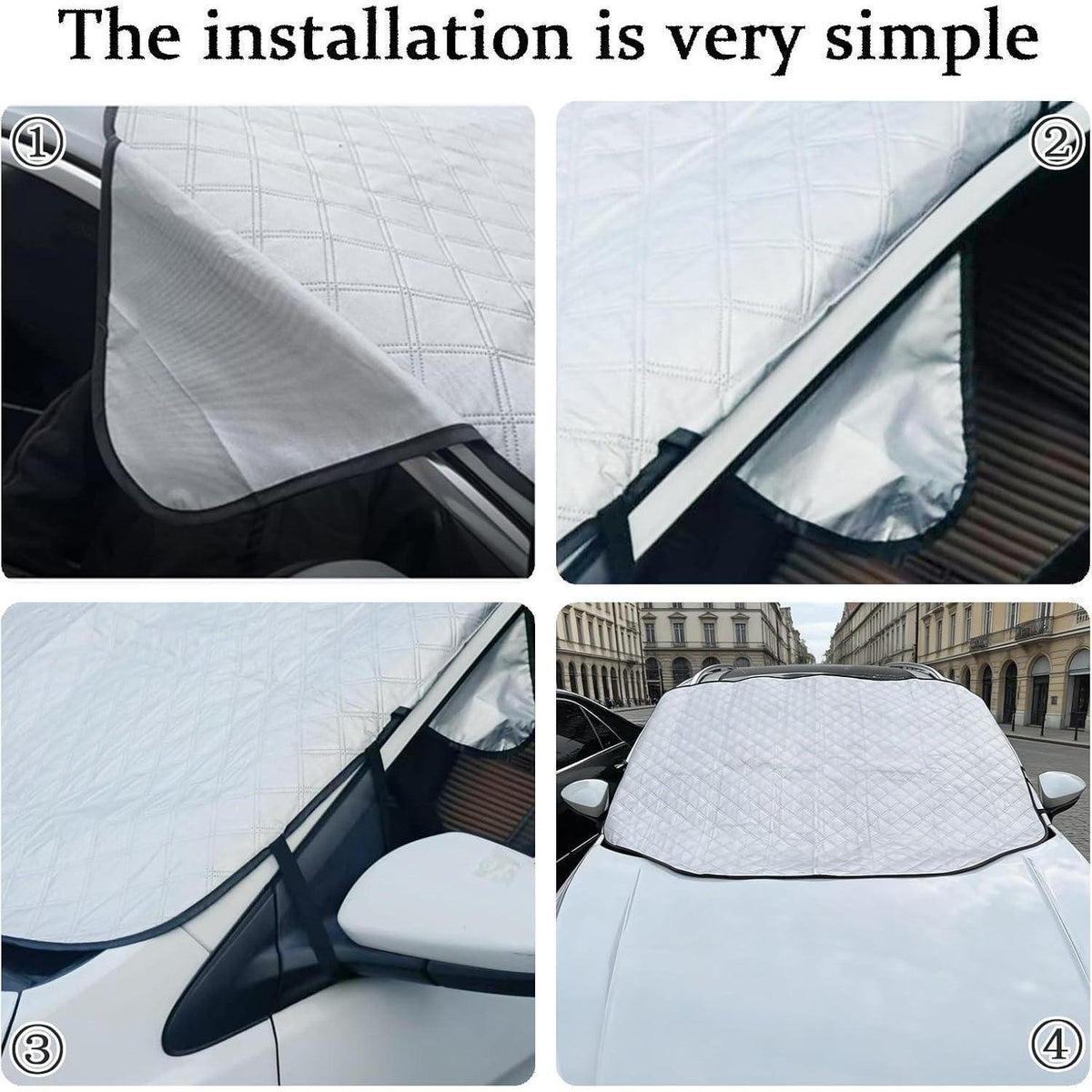 Windschutzscheibenabdeckung Auto – Sonnenschutz & Hitzeschutz (147x116cm)