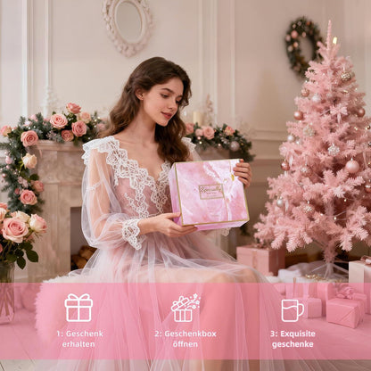 Wärmflasche Geschenkset Rosa mit Tasse & Zubehör