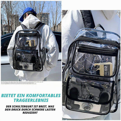 Transparenter Rucksack PVC – Wasserdichter Tagesrucksack für Schule & Reise