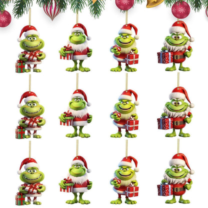 12x Grinch Weihnachtsbaum Anhänger Acryl 2026
