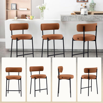 Barhocker 2er Set Braun – Gepolstert & Komfortabel