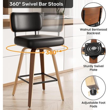 Drehbarer Barhocker 2er Set – Mid-Century Design & Komfort