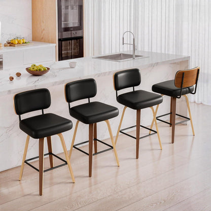 Drehbarer Barhocker 4er Set – Mid-Century Design & Komfort