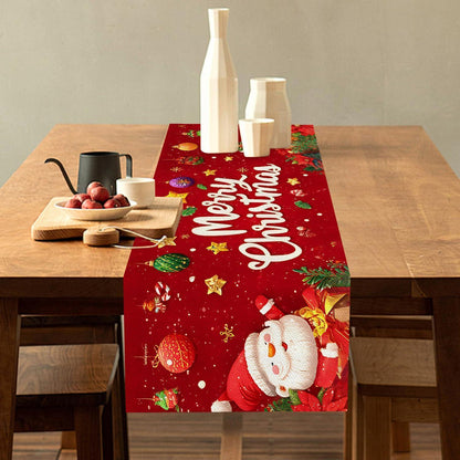 Tischläufer Weihnachten Rot Frohe Weihnachten 40x100 cm