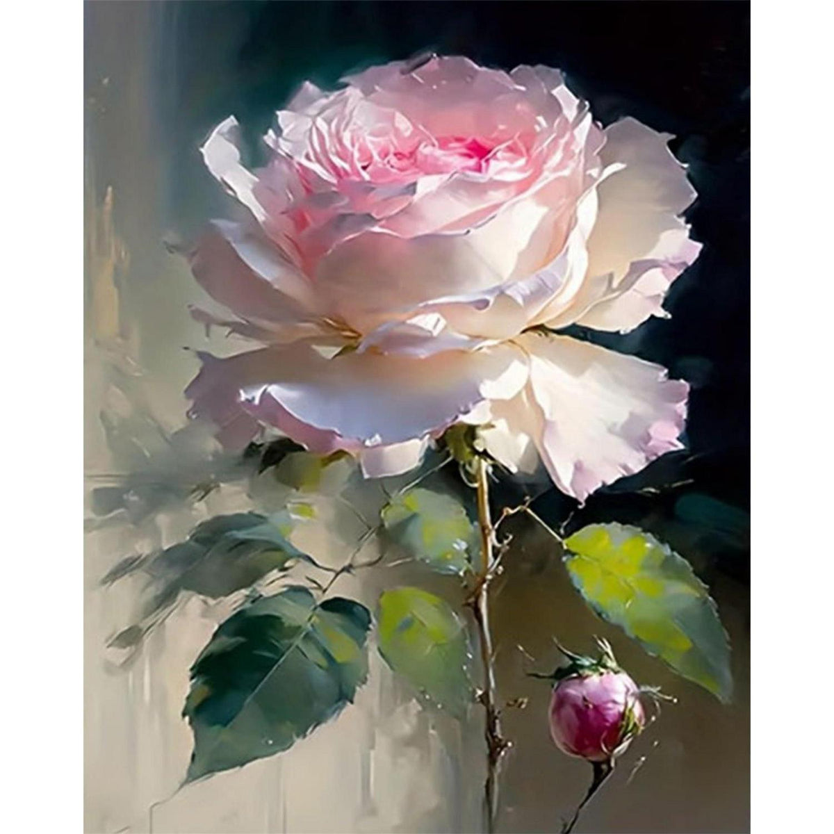 Malen nach Zahlen Erwachsene - Rose Motiv zum Selbermalen