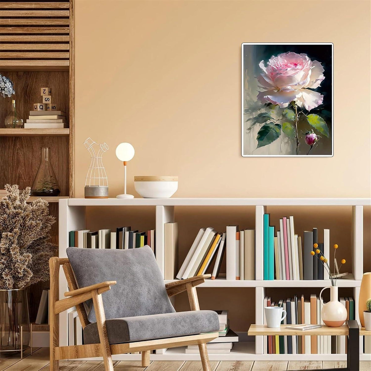 Malen nach Zahlen Erwachsene - Rose Motiv zum Selbermalen