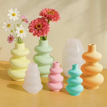 Silikon Gießform Vase Set für Epoxidharz & Gips DIY
