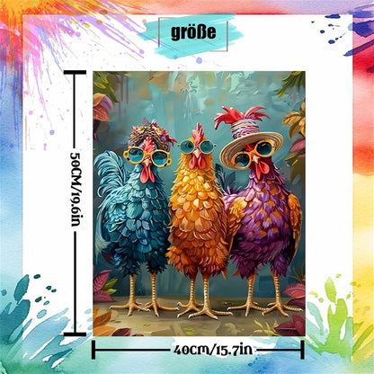 Malen nach Zahlen Huhn – Paint by Numbers für Erwachsene