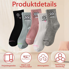 5 Paar Damen Socken bunt & süß, Größe 39-42, lustig & kuschelig