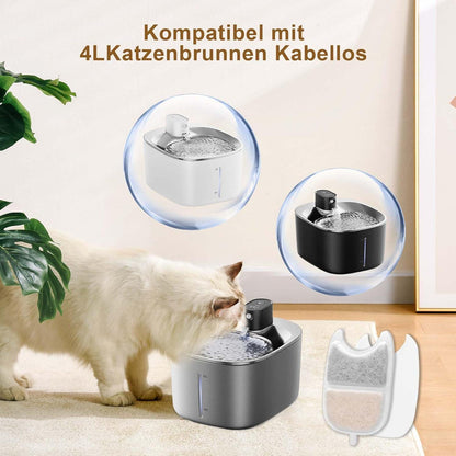 Ersatzfilter für 4L Katzenbrunnen (YPD-C004) – 14 Filter + 14 Schaumstoff
