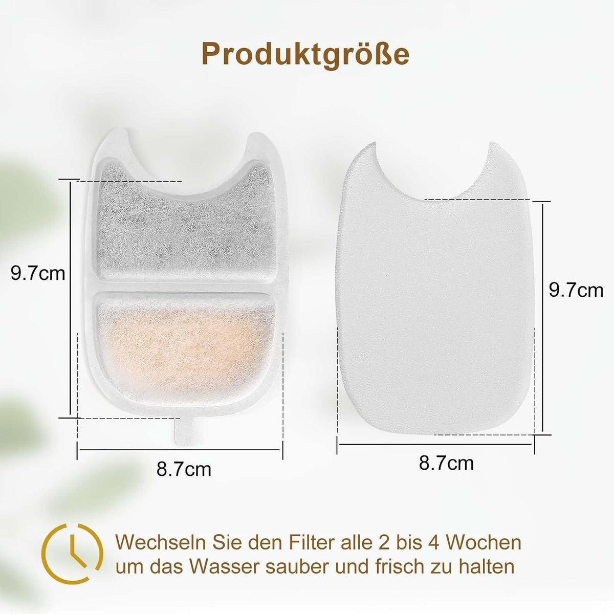 Ersatzfilter für 4L Katzenbrunnen (YPD-C004) – 14 Filter + 14 Schaumstoff