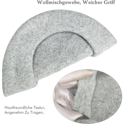 Baskenmütze Damen Wollmischung Grau – Klassisches Barett für Herbst & Winter