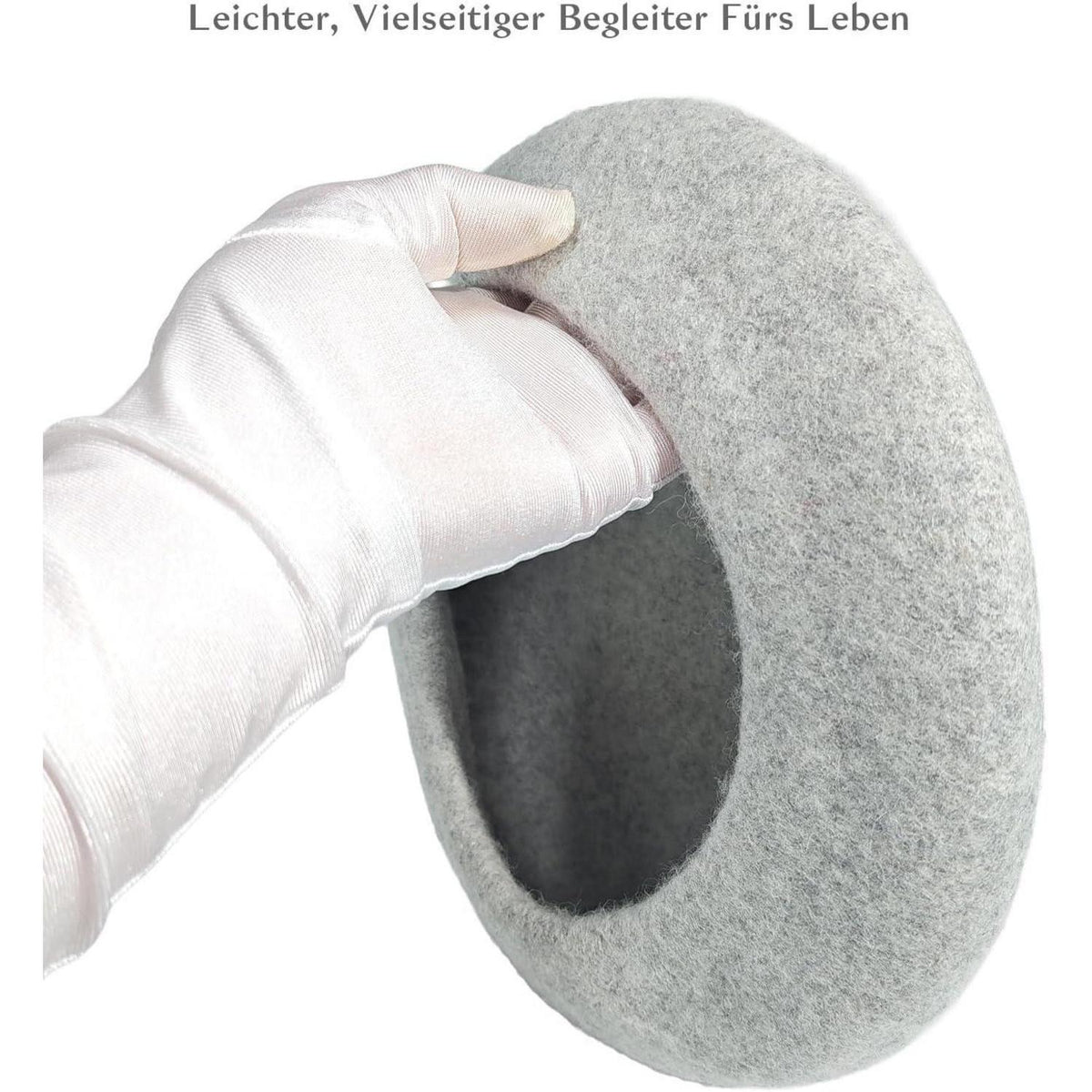 Baskenmütze Damen Wollmischung Grau – Klassisches Barett für Herbst & Winter