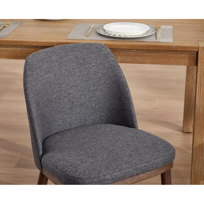 Esszimmerstühle 2er Set, Polsterstuhl mit Holzbeinen Schwarz