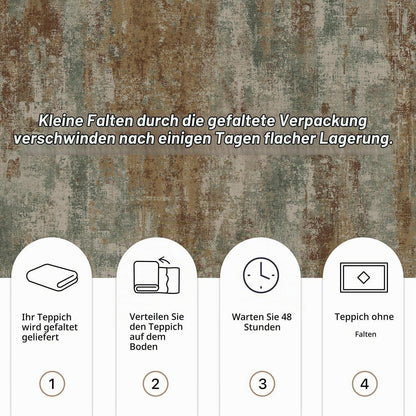Moderner Wohnzimmerteppich Orange Farbverlauf 200x290 cm Rutschfest