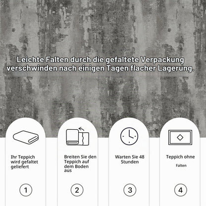 Moderner Wohnzimmerteppich Grau Farbverlauf 200x290 cm Waschbar