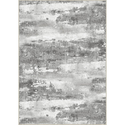 Moderner Wohnzimmerteppich Grau Farbverlauf 200x290 cm Waschbar