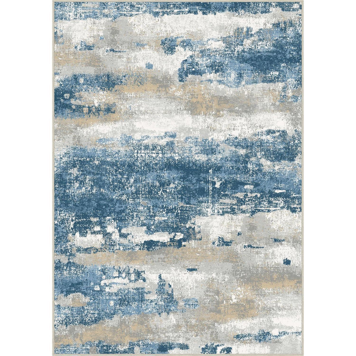 Moderner Waschbarer Teppich Blau 160x230 cm Rechteckig