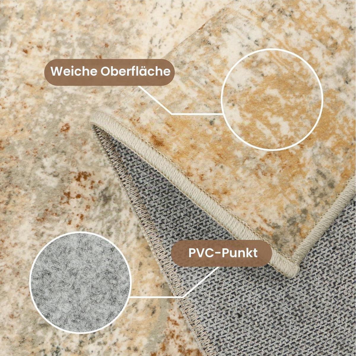 Moderner Teppich Orange Farbverlauf 160x230 cm Rechteckig
