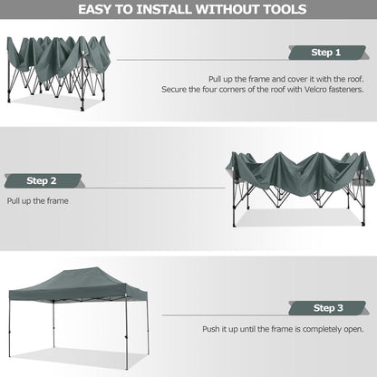Faltpavillon 3x4,5m – Wasserdicht, Stabil & Mit Seitenteilen