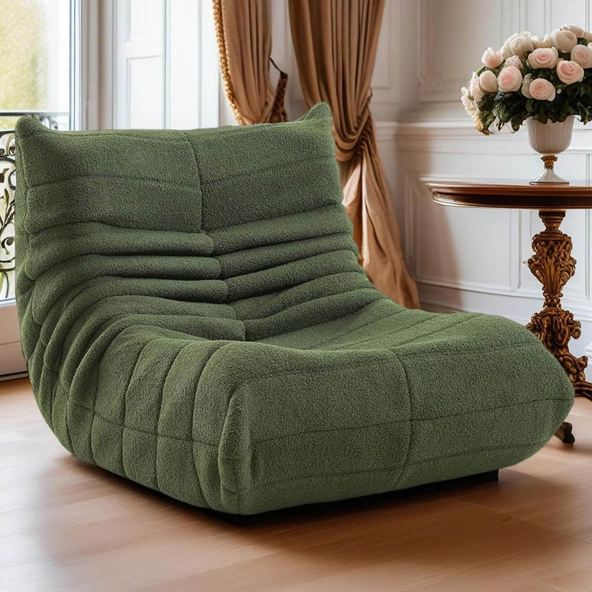 Bequemer Ecksitzsack – Lazy Sofa Grün für Wohnzimmer
