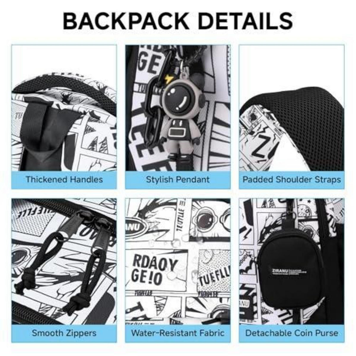 Schulrucksack mit Rollen für Jungen – Abnehmbarer Trolley & 6 Räder