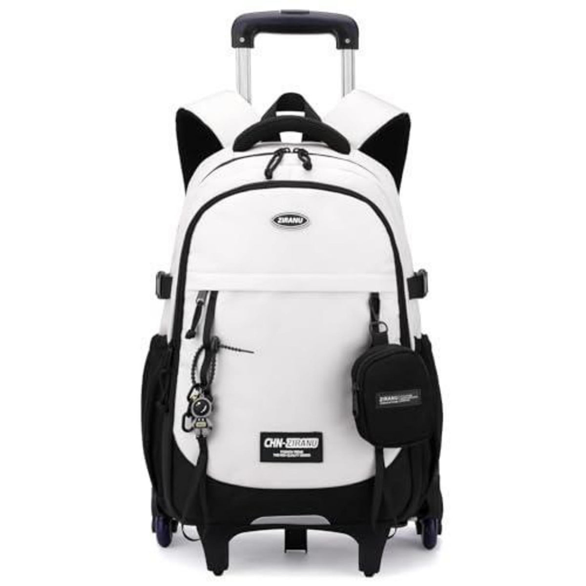 Schulrucksack mit Rollen für Jungen – Abnehmbarer Trolley & 6 Räder