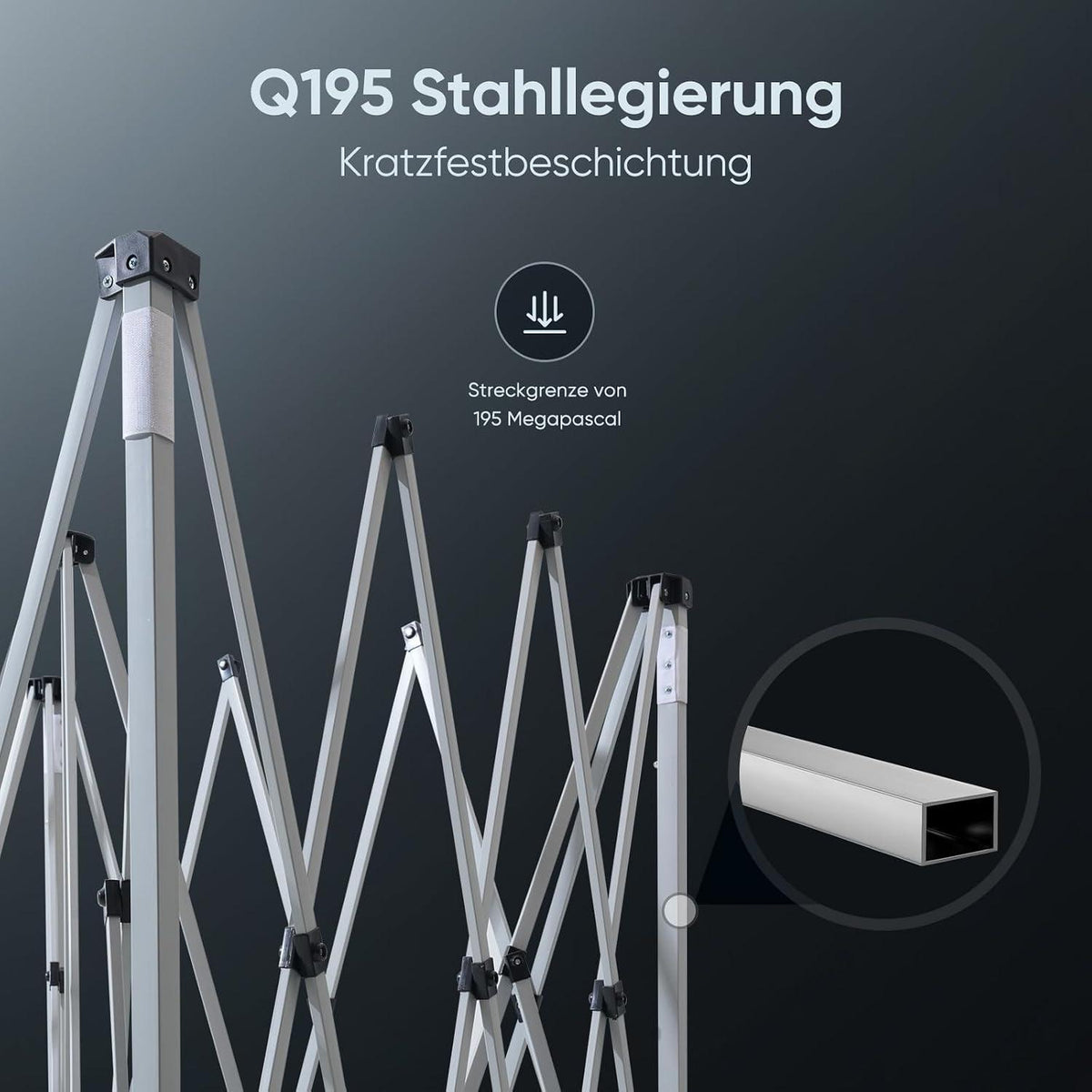 Faltpavillon 3x3m wasserdicht – Partyzelt für Garten & Events