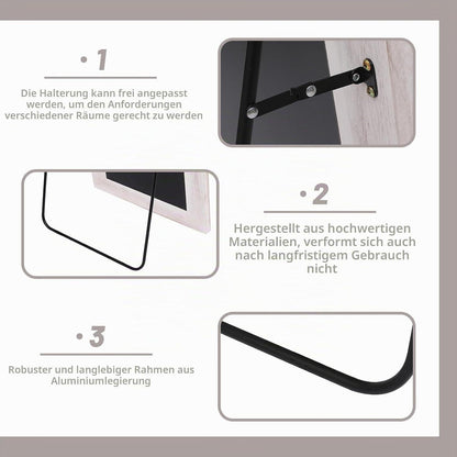 Großer Gewölbter Standspiegel 180x80cm | Massivholz, Bauernhaus-Stil