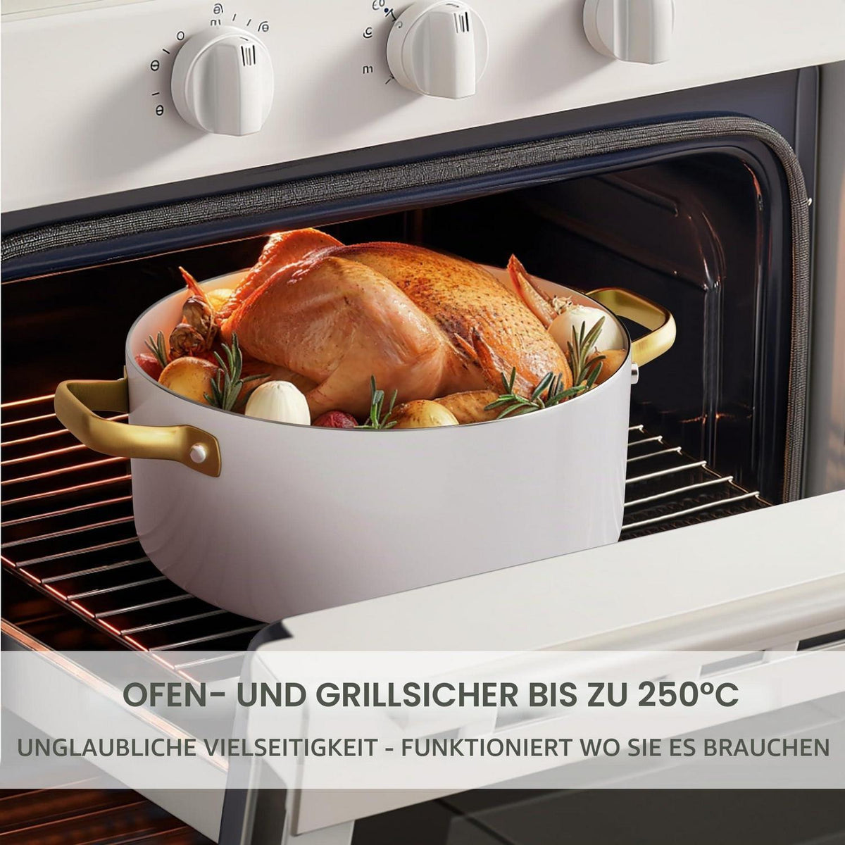 Induktions Kochgeschirr Set mit Antihaftbeschichtung & Kochutensilien