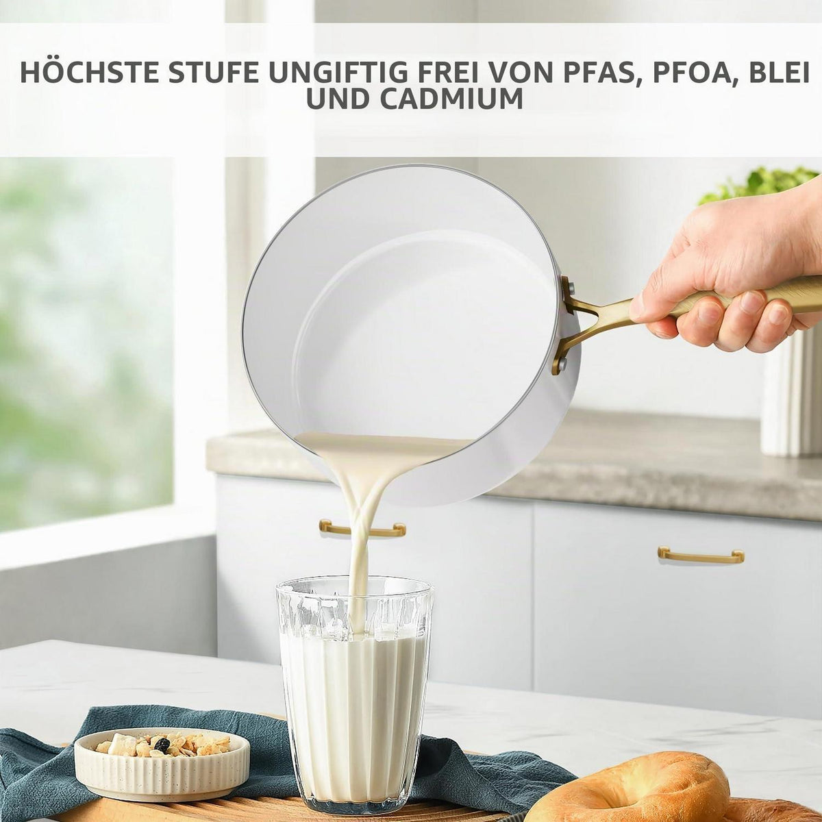 Induktions Kochgeschirr Set mit Antihaftbeschichtung & Kochutensilien