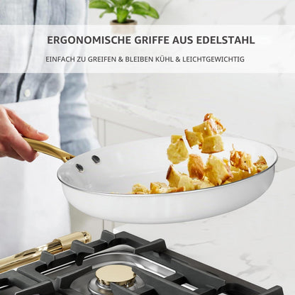 Induktions Kochgeschirr Set mit Antihaftbeschichtung & Kochutensilien