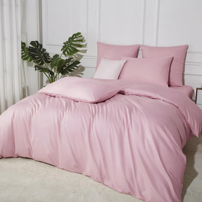 Bettwäsche-Set 135x200 Rosa Baumwolle 2-teilig