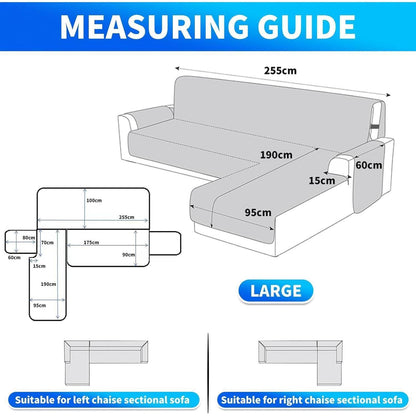 Wasserdichter Sofabezug L-Form 3 Sitzer – Schutz für Sofa & Tierhaushalt