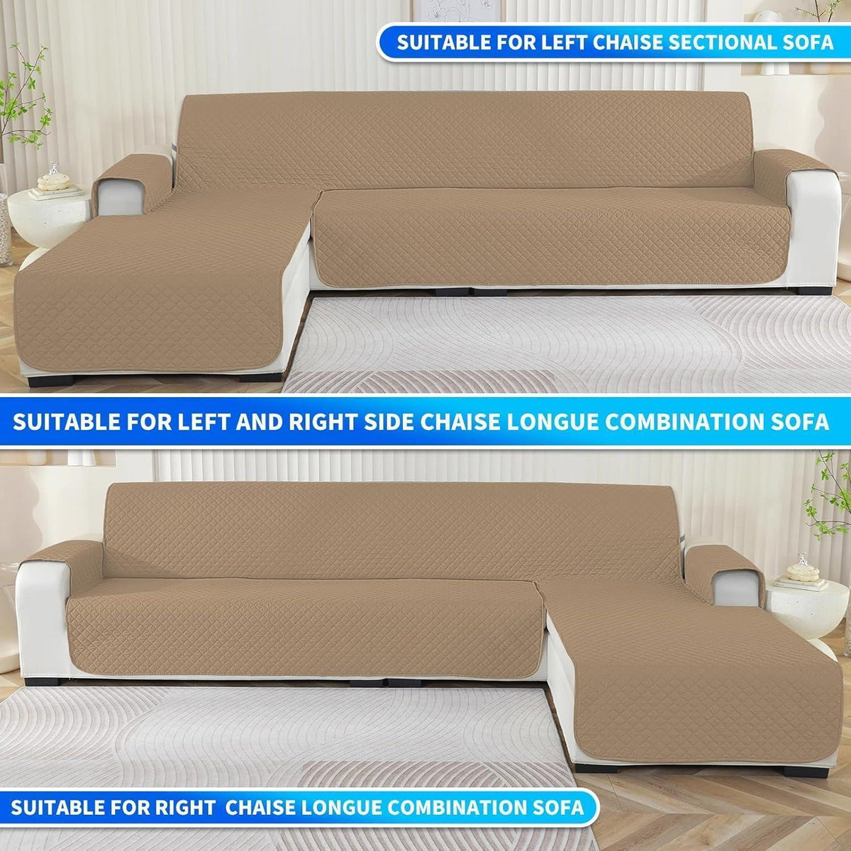 Wasserdichter Sofabezug L-Form 3 Sitzer – Schutz für Ihr Sofa