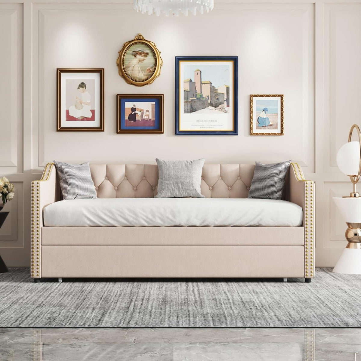 Ausziehbares Schlafsofa 90/180x200 cm – 2-Sitzer Gästebett
