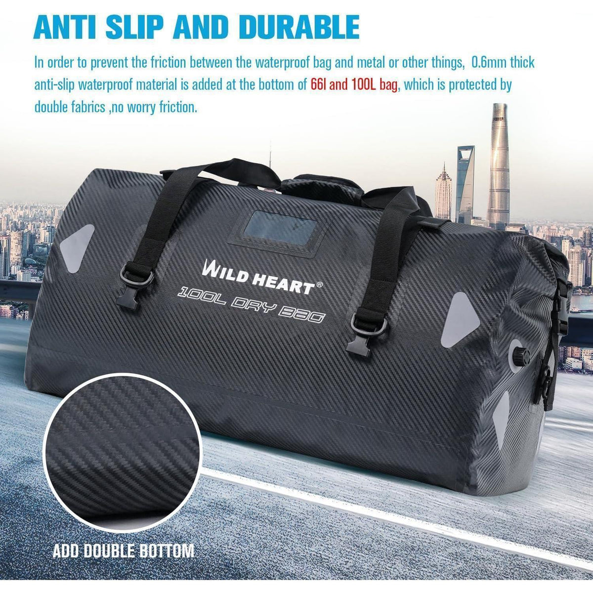 Wasserdichte Reisetasche 66L für Motorrad & Outdoor