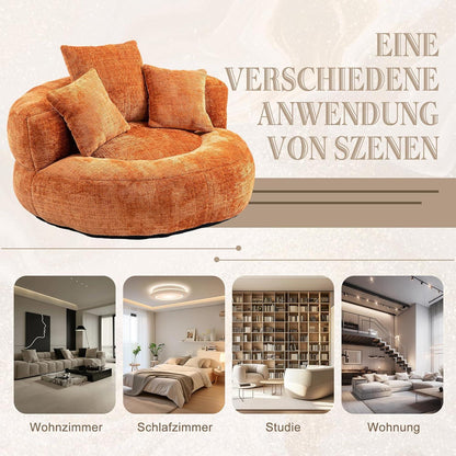 Boneless Lounger Sitzsack Sofa | Chenille Lazy Sofa für Gaming & Entspannung