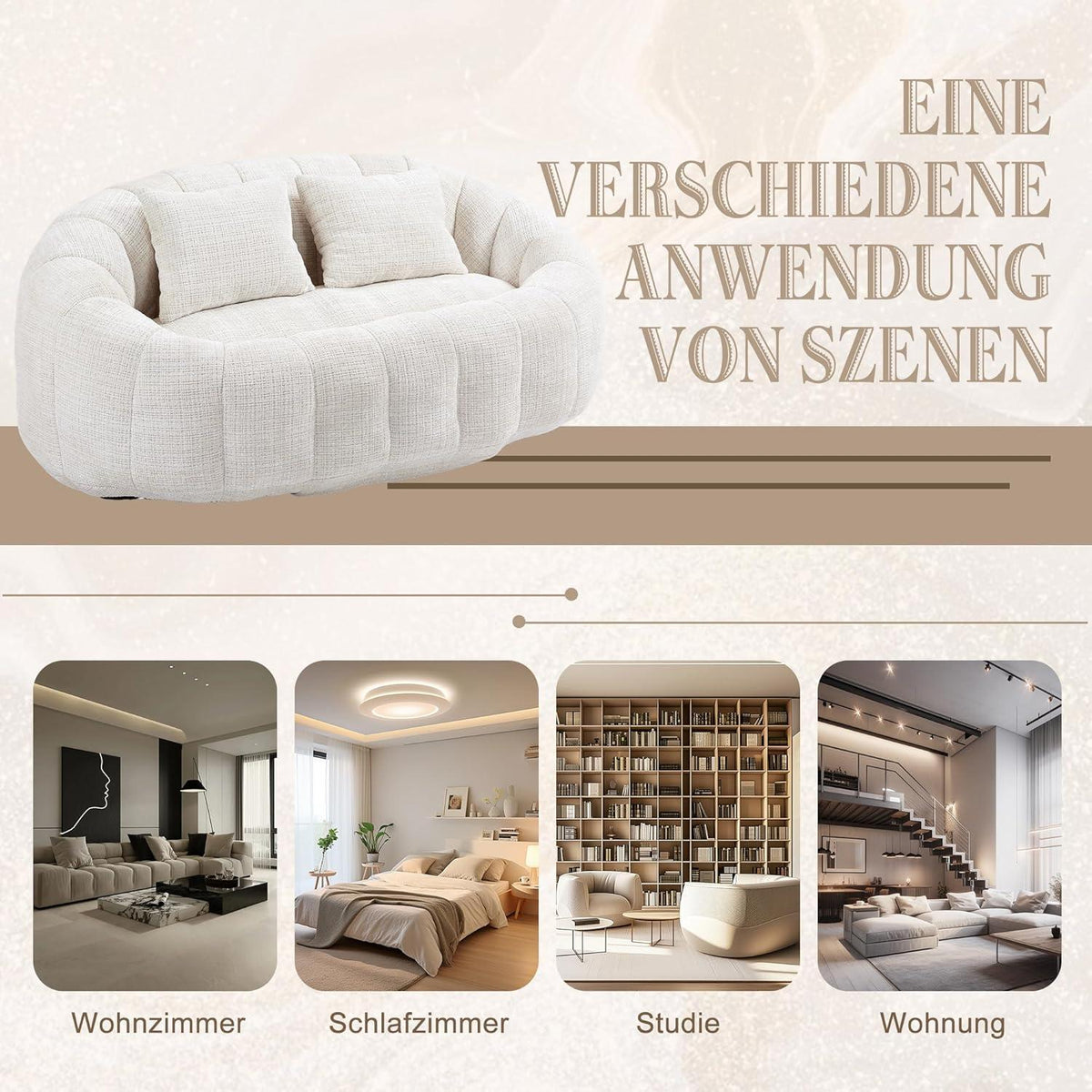 Sitzsack Sofa Chenille – Bequemer Lounger für Entspannung