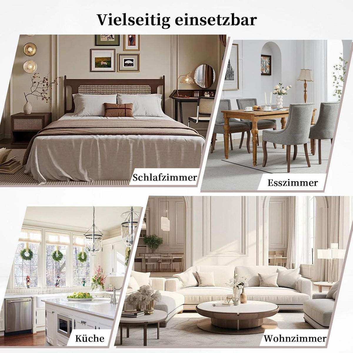 Esszimmerstuhl Set Grau, 4er-Pack, Polsterstuhl mit Holzbeinen