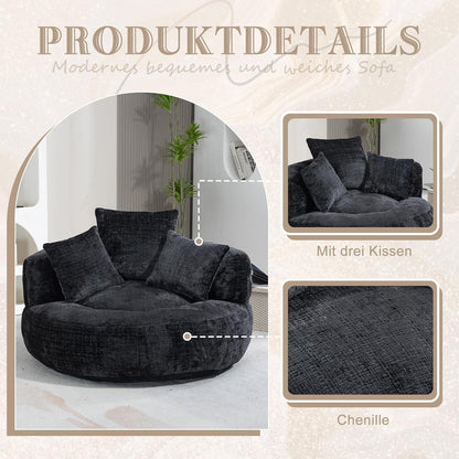 Lazy Sitzsack Sofa mit 3 Kissen – Bequemer Lounger