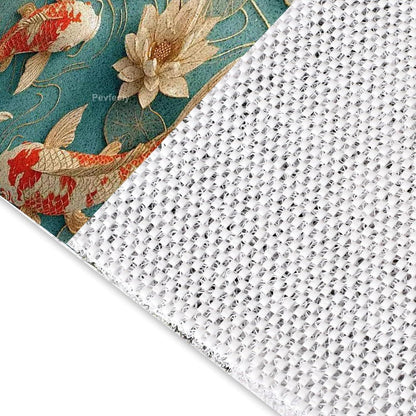 Rutschfeste Duschmatte 100x120cm mit Glücksfisch-Muster