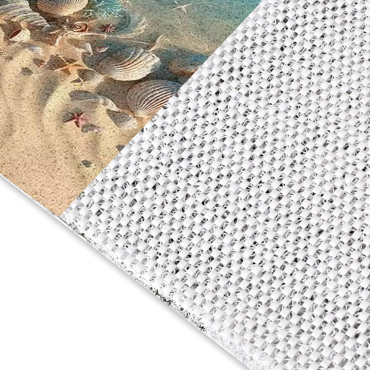 Rutschfeste Duschmatte 120x150 cm mit Muschelmuster
