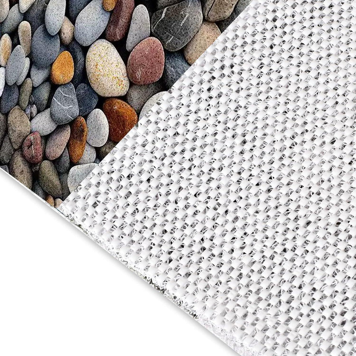 Rutschfeste Duschmatte Kieselmuster 150x160 cm – Antirutsch Duschteppich