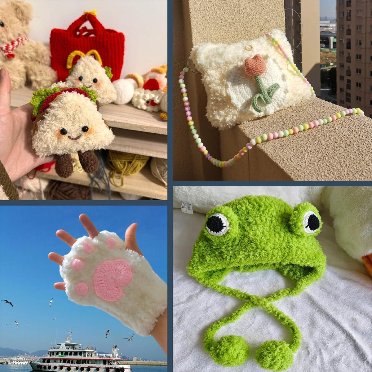Chenille Wolle 8x50g - Flauschgarn für Decken & Amigurumi Lila