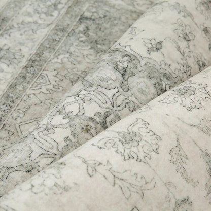 Vintage Grün Teppich 160x230cm Waschbar Rechteckig