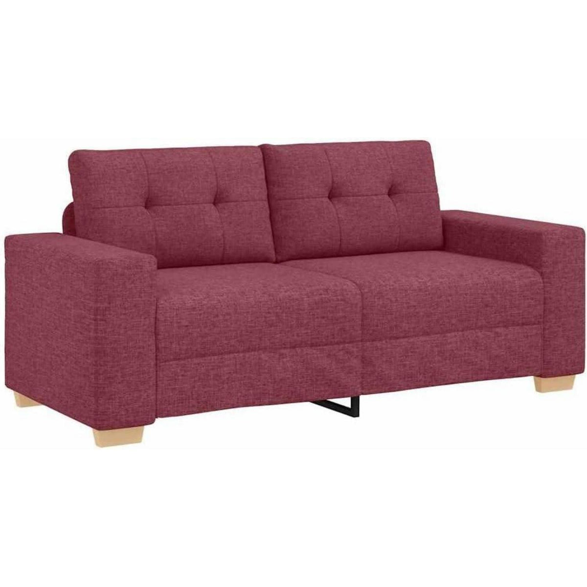 Modernes Sofa Weinrot – Stoff Sessel 140 cm Wohnzimmer