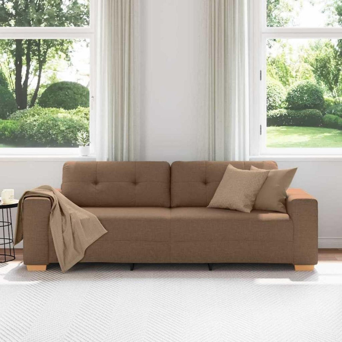 Modernes Sofa Braun 180 cm – Stoff & Wohnzimmer
