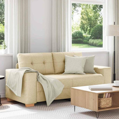 Modernes Sofa Stoff Creme 140 cm – Wohnzimmer Sessel